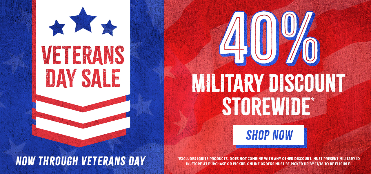 Celebrate Veterans Day with 40% off for our military!